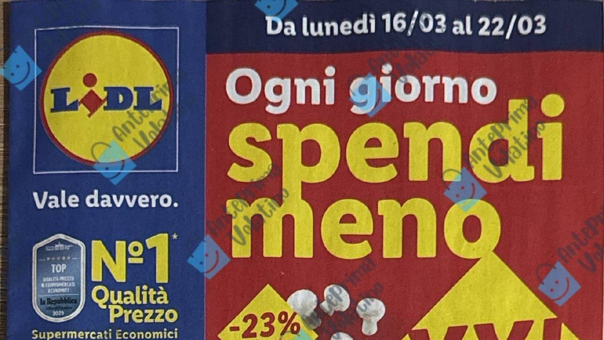 Volantino Lidl dal 16 marzo 2026