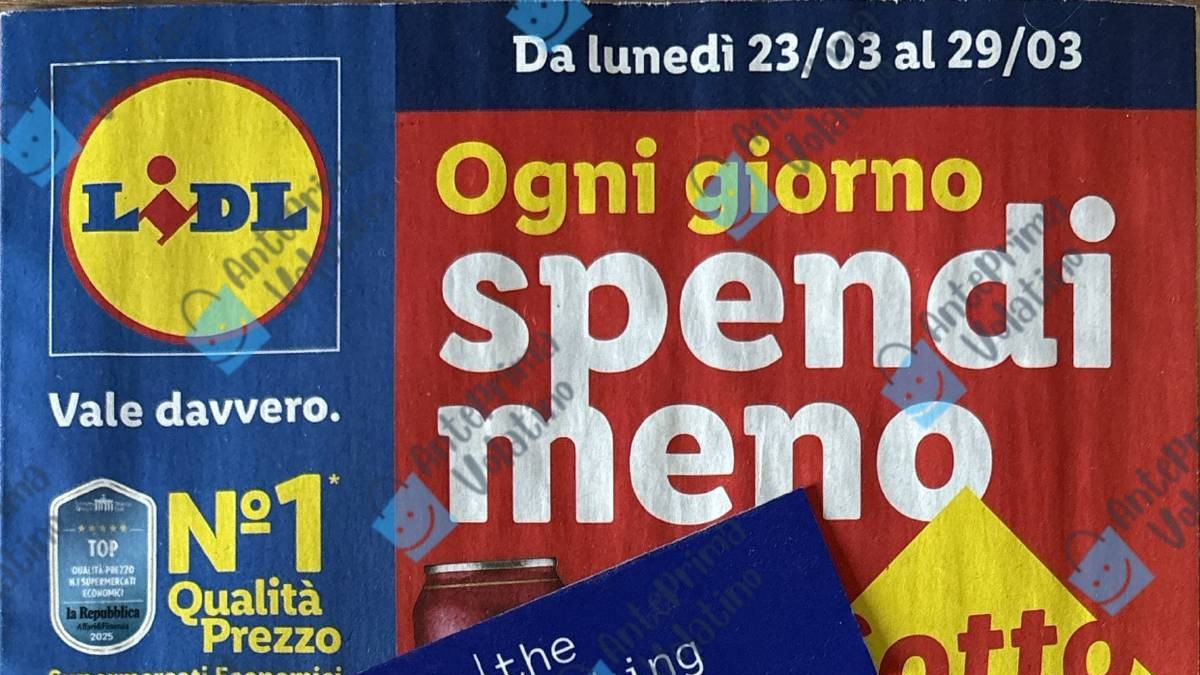 Volantino Lidl dal 23 marzo 2026