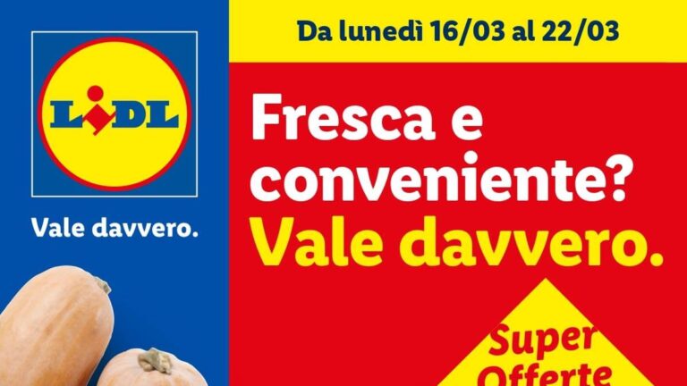 Volantino Lidl Frutta e Verdura dal 16 marzo 2026