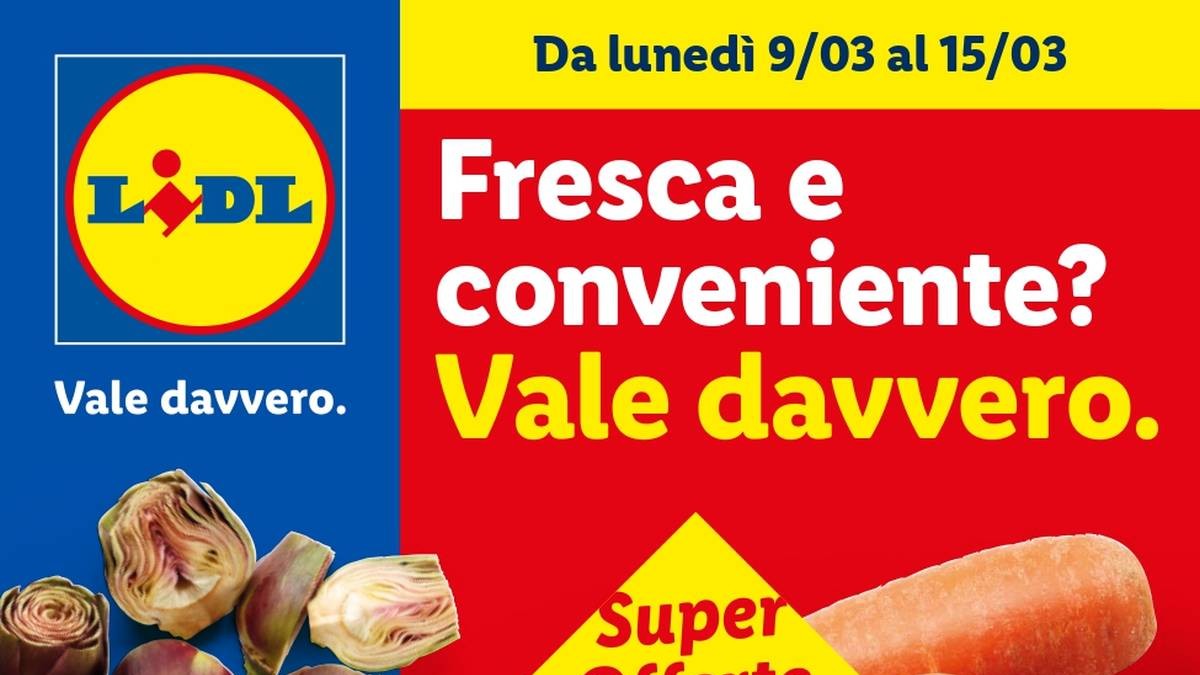Volantino Lidl Frutta e Verdura dal 9 marzo 2026