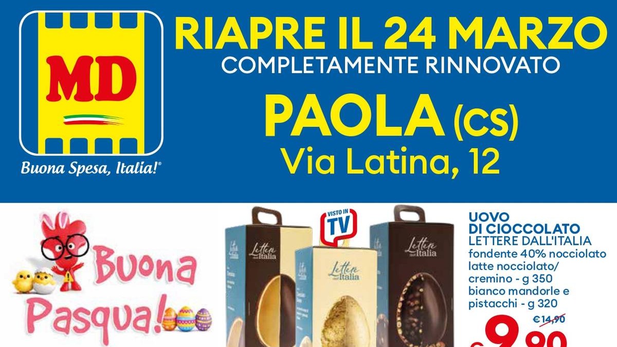 Volantino MD Riapertura Paola dal 24 marzo 2026