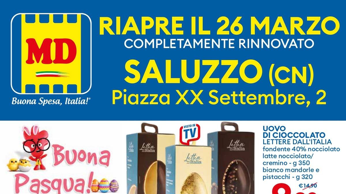 Volantino MD Riapertura Saluzzo dal 26 marzo 2026