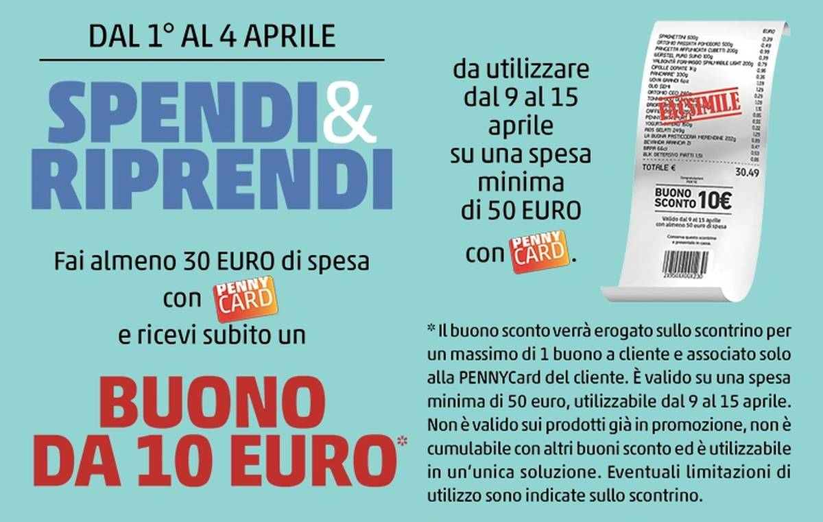 buono Penny Spendi e Riprendi da 10 € aprile 2026