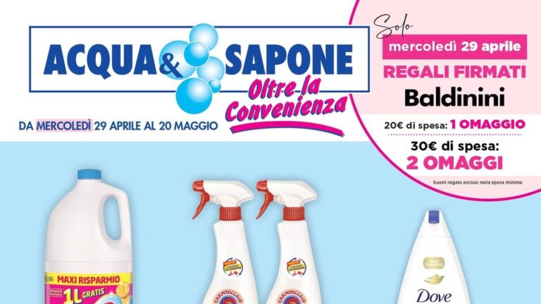 Volantino Acqua e Sapone dal 29 aprile 2026