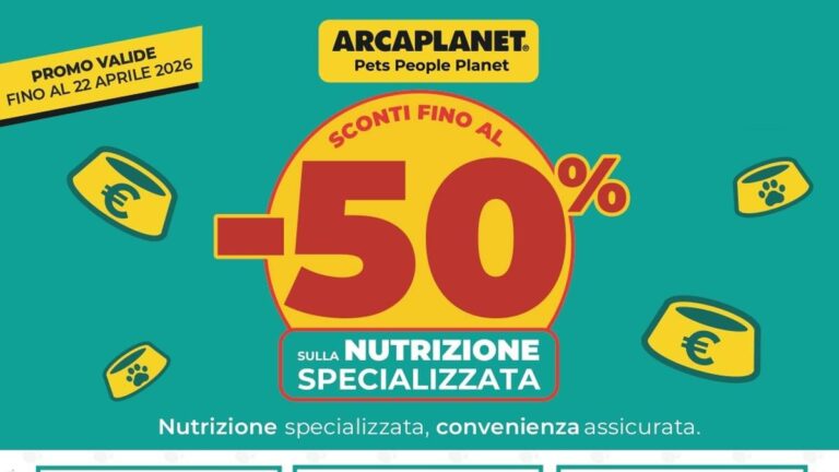 Volantino Arcaplanet dal 9 aprile 2026
