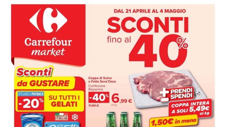 Volantino Carrefour Market dal 21 aprile 2026