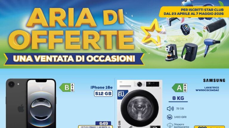 Volantino Euronics dal 23 aprile 2026