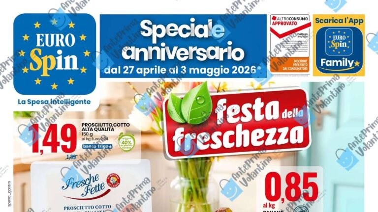 Volantino Eurospin dal 27 aprile 2026