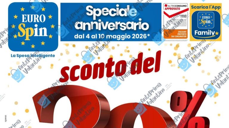 Volantino Eurospin dal 4 maggio 2026