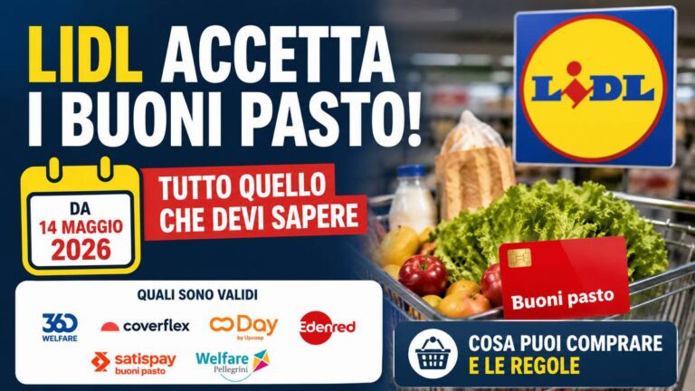 Lidl accetta i Buoni Pasto, come funzionano, quali sono validi e cosa si può comprare