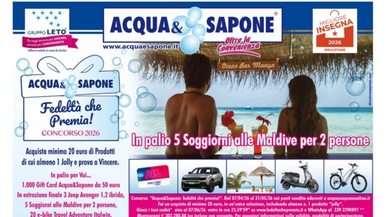 Volantino Acqua e Sapone Sicilia dal 4 maggio 2026