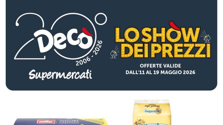 Volantino Decò dal 11 maggio 2026