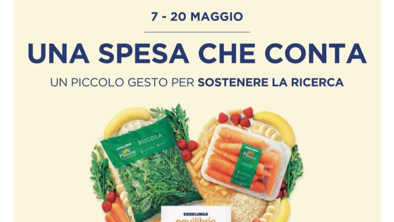 Volantino Esselunga Ricerca Airc dal 7 maggio 2026