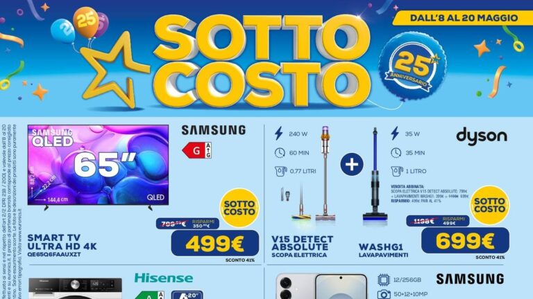 Volantino Euronics dal 8 maggio 2026
