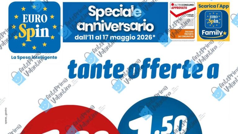 Volantino Eurospin dal 11 maggio 2026