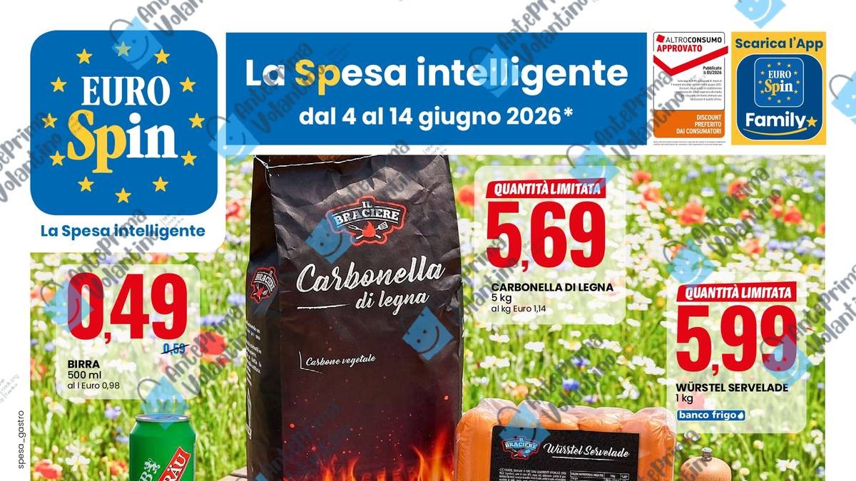 Nuovo volantino Eurospin dal 4 giugno 2026 in anteprima