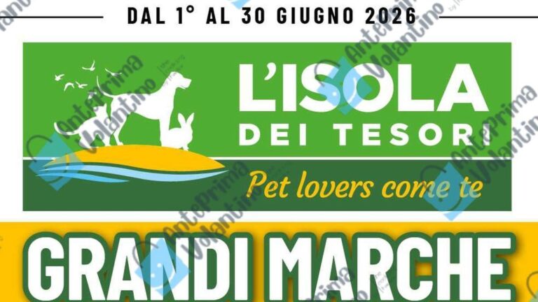 Volantino Isola dei Tesori Giugno 2026