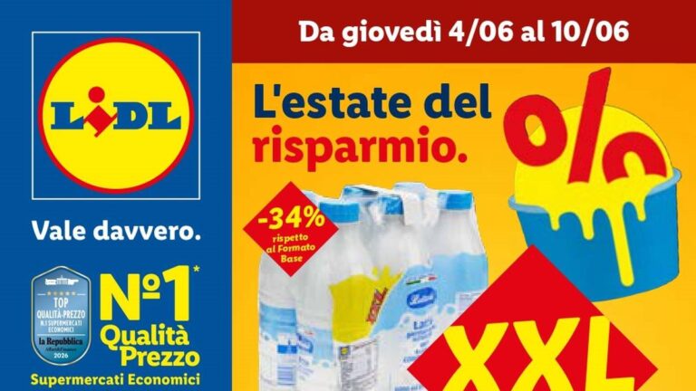 Volantino Lidl dal 4 giugno 2026