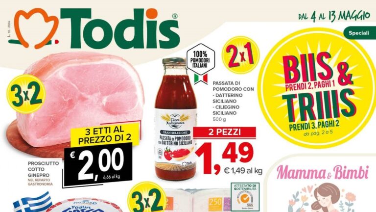 Volantino Todis dal 4 maggio 2026