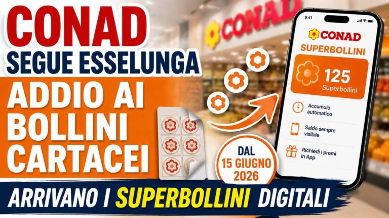 Superbollini Conad, addio ai bollini cartacei
