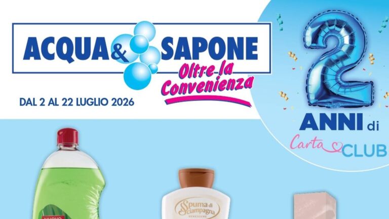 Volantino Acqua e Sapone dal 2 luglio 2026