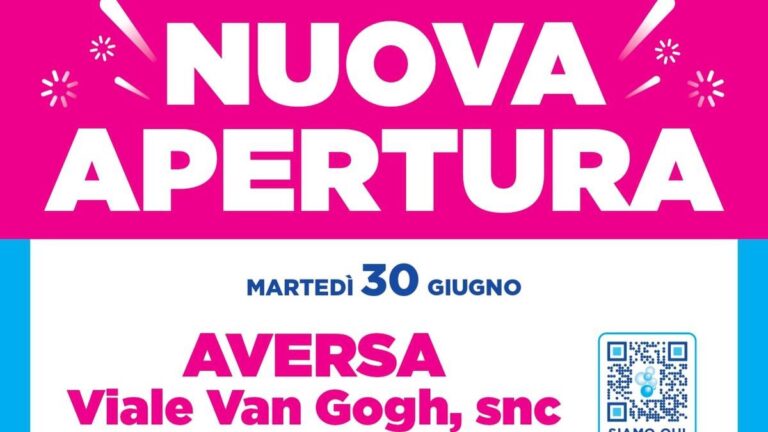 Volantino Acqua e Sapone Nuova apertura Aversa dal 30 giugno 2026