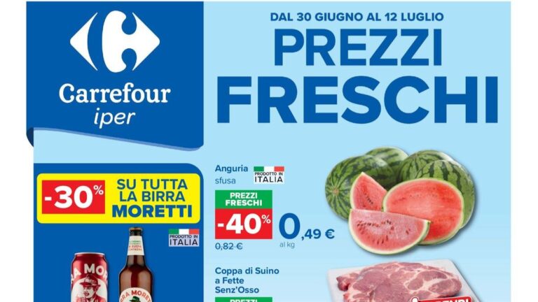 Volantino Carrefour Iper dal 30 giugno 2026