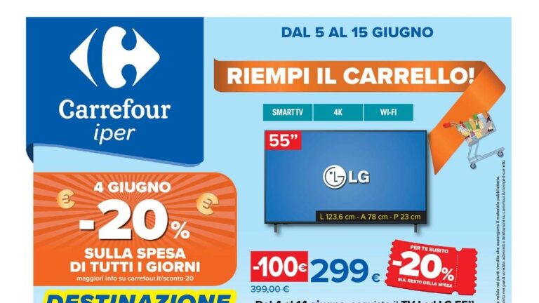 Volantino Carrefour Iper dal 5 giugno 2026