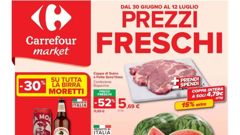 Volantino Carrefour Market dal 30 giugno 2026