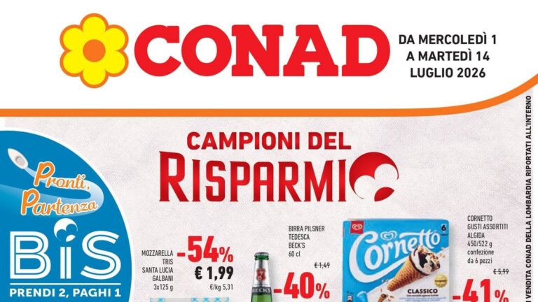 Volantino Conad dal 1 luglio 2026