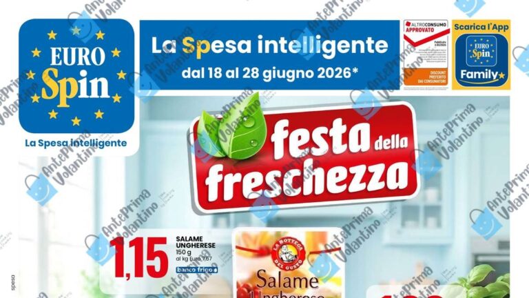 Volantino Eurospin dal 18 giugno 2026