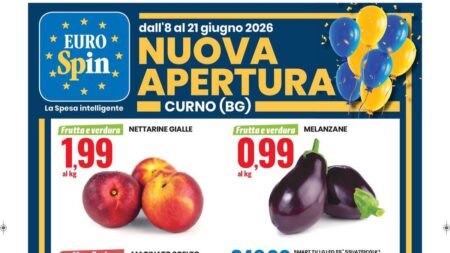 Volantino Eurospin nuova apertura Curno dal 8 giugno 2026
