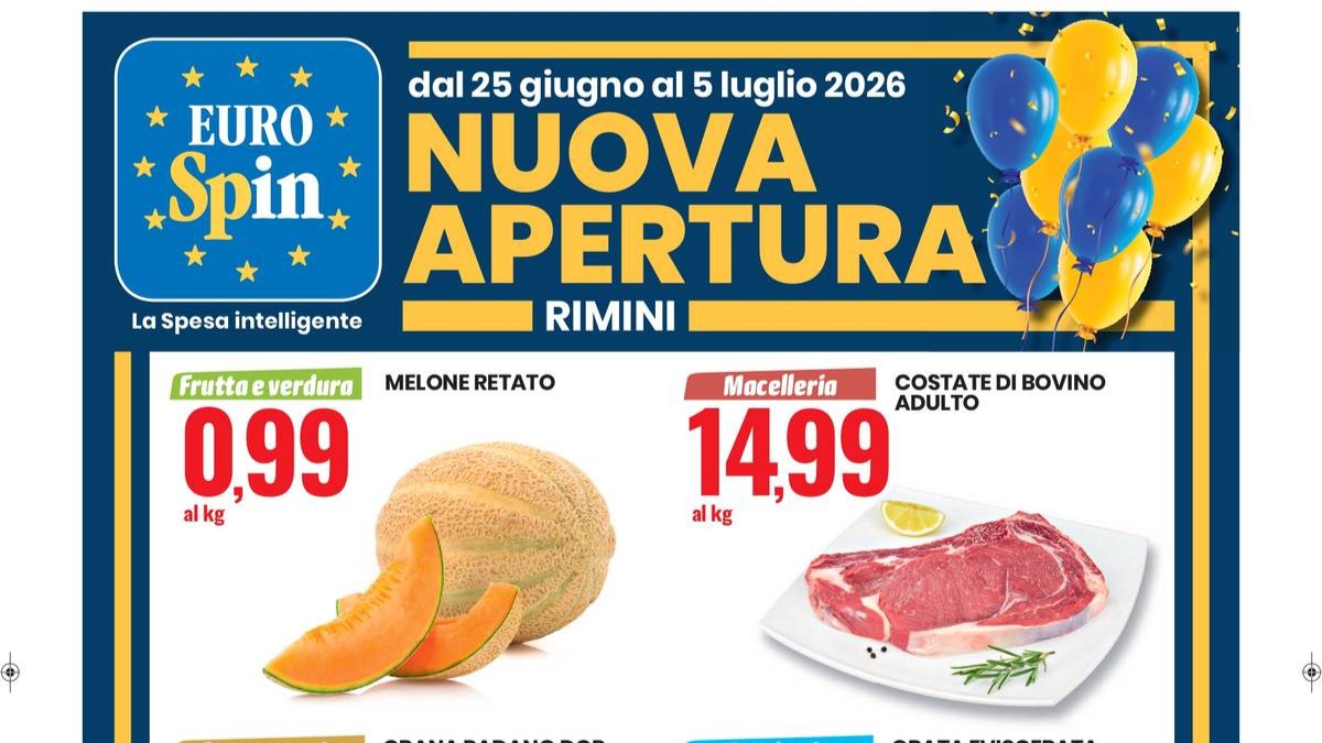 Volantino Eurospin Nuova Apertura Rimini dal 25 giugno 2026