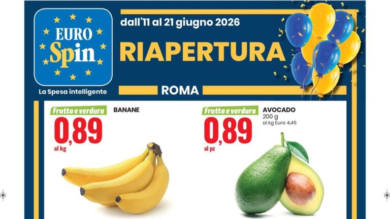 Volantino Eurospin Riapertura Roma dal 11 giugno 2026