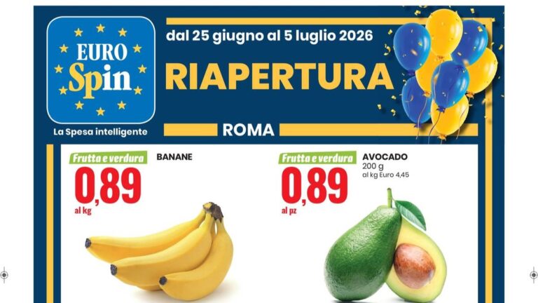 Volantino Eurospin Riapertura Roma dal 25 giugno 2026