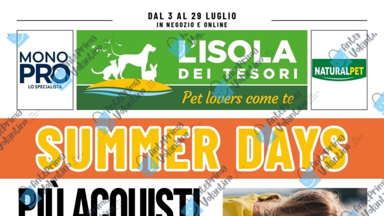 Volantino Isola dei Tesori Luglio 2026