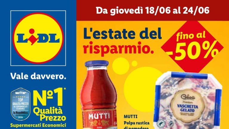 Nuovo Volantino Lidl dal 18 giugno 2026