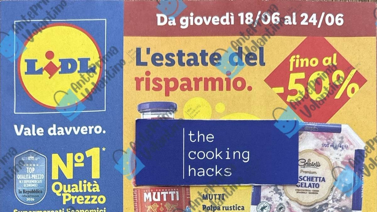 Volantino Lidl dal 18 giugno 2026