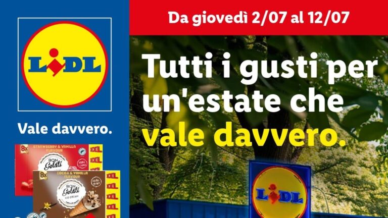 Volantino Lidl gelati dal 2 luglio 2026