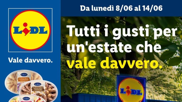 Volantino Lidl gelati dal 8 giugno 2026