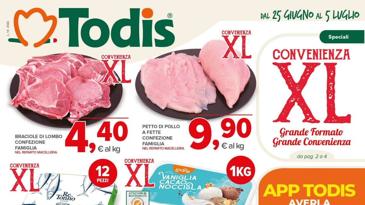 Volantino Todis dal 25 giugno 2026