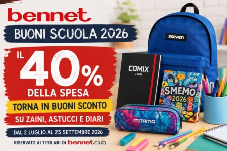 Buoni scuola Bennet 2026