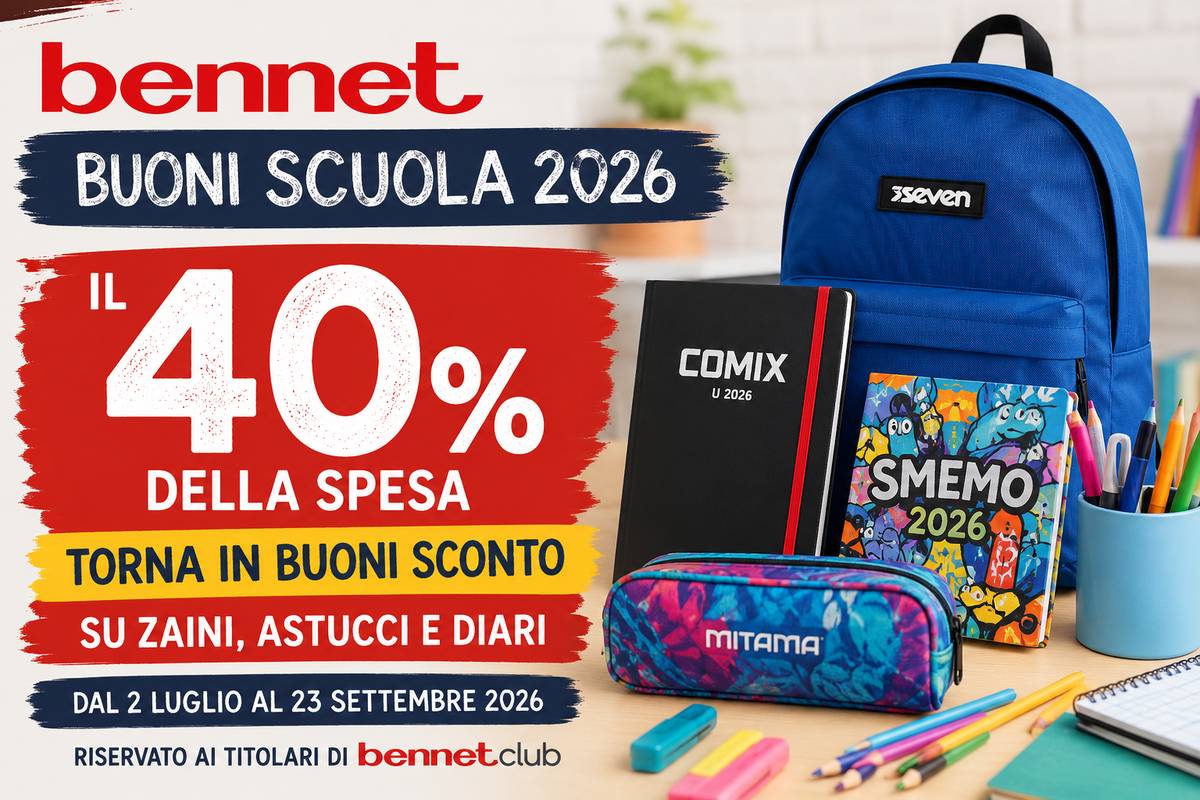 Buoni scuola Bennet 2026