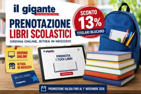 Prenotazione libri scolastici Il Gigante 2026-2027