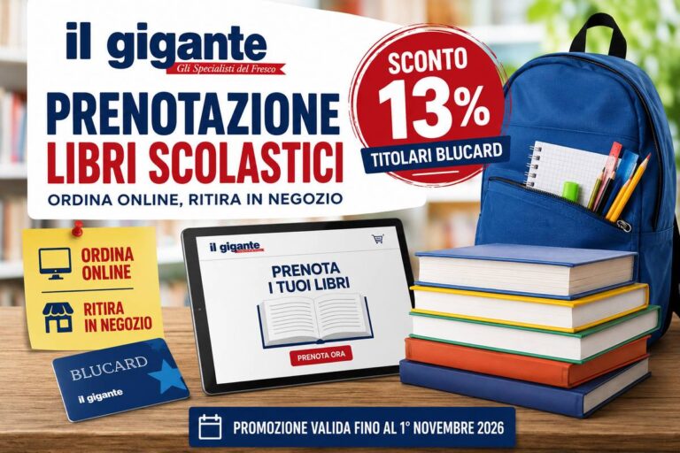 Prenotazione libri scolastici Il Gigante 2026-2027