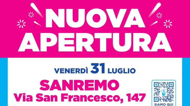 Volantino Acqua e Sapone Nuova apertura Sanremo dal 31 luglio 2026