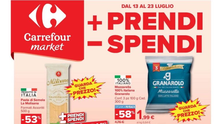 Volantino Carrefour Market dal 13 luglio 2026