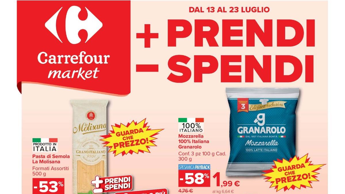 Volantino Carrefour Market dal 13 luglio 2026