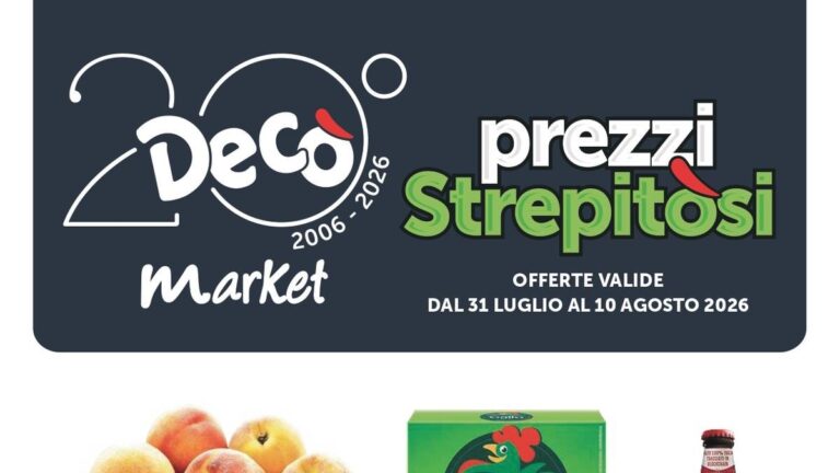 Volantino Decò dal 31 luglio 2026