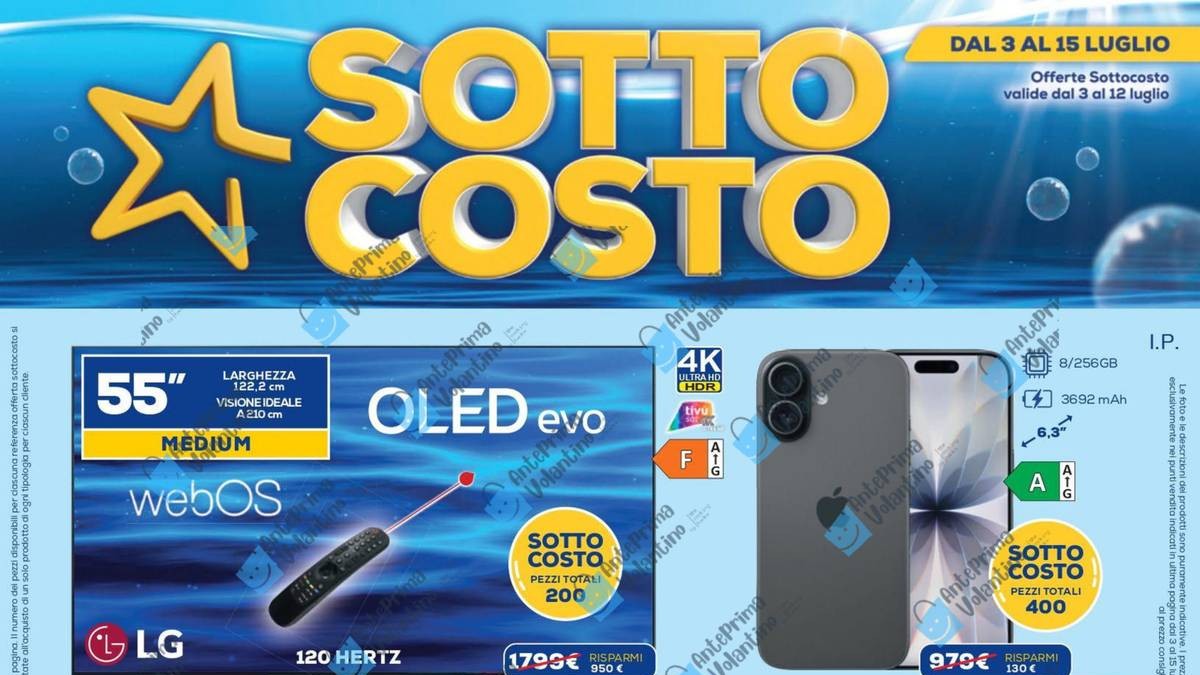 Volantino Euronics dal 3 luglio 2026